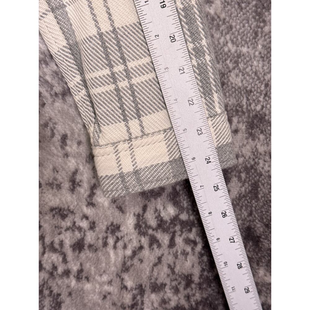 Outerknown Blanket Shirt Medium / Large Womens Heavyweight Flannel Gray Plaid - Picture 5 of 8